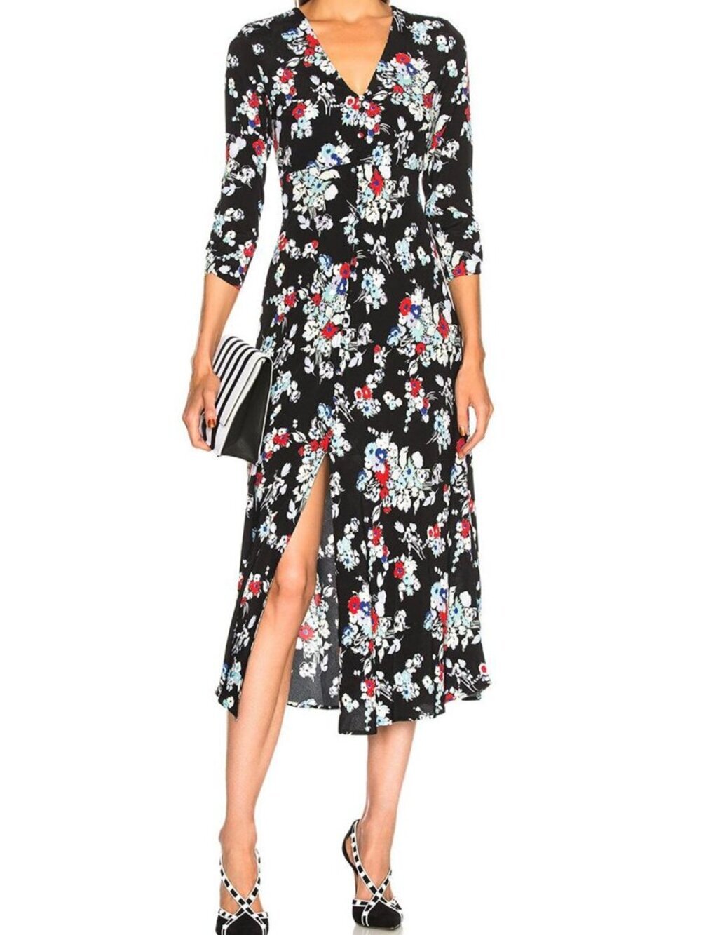 RIXO London Katie Dress In Floral Bunch Women's Size M Party Cocktail Evening